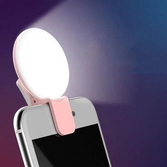 Phone Fill Light Clip, Mini Phone Flash Light, Plastic Portable 3 Gear Cellphone Selfie Light Suitable for Mobile Phone, Tablet, Camera, Video, Photography