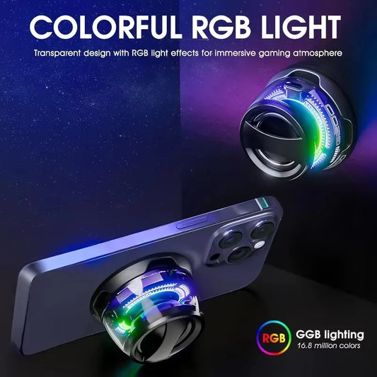 Outdoor Magnetic Bluetooth Speaker Wireless Portable Mini Travel Stereo Speaker with Rgb Color Light and Phone Holder for IOS