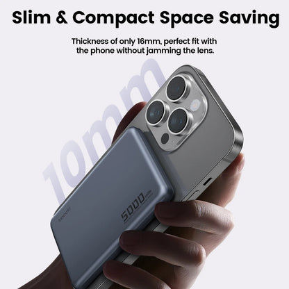 Magenetic Powerbank 5000Mah 15W Wireless Charging for Magsafe PD 20W Extenal Battery for Iphone 17 16 15 14 13 Pro Max