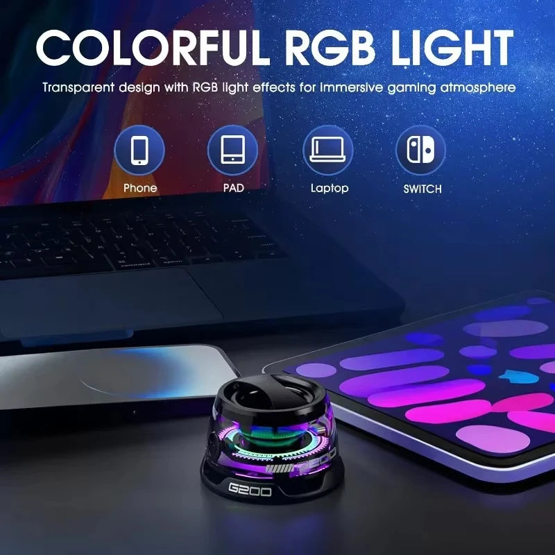 Outdoor Magnetic Bluetooth Speaker Wireless Portable Mini Travel Stereo Speaker with Rgb Color Light and Phone Holder for IOS