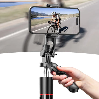 Selfie Stick Tripod with 1708Mm Long Monopod Fill Light, Bluetooth Remote, 360° Rotation, 1/4 Interface, for Mobile Phone