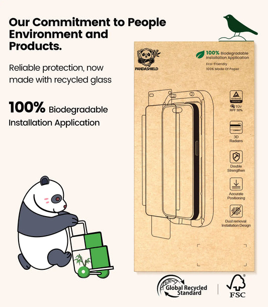 PANDASHIELD [2PCS] Kraft Paper Made Screen Protector Cabin; for Iphone 16/15 Dust Free, Bubble Free, Precise Fit【2Pcs +A Reusable Cabin】