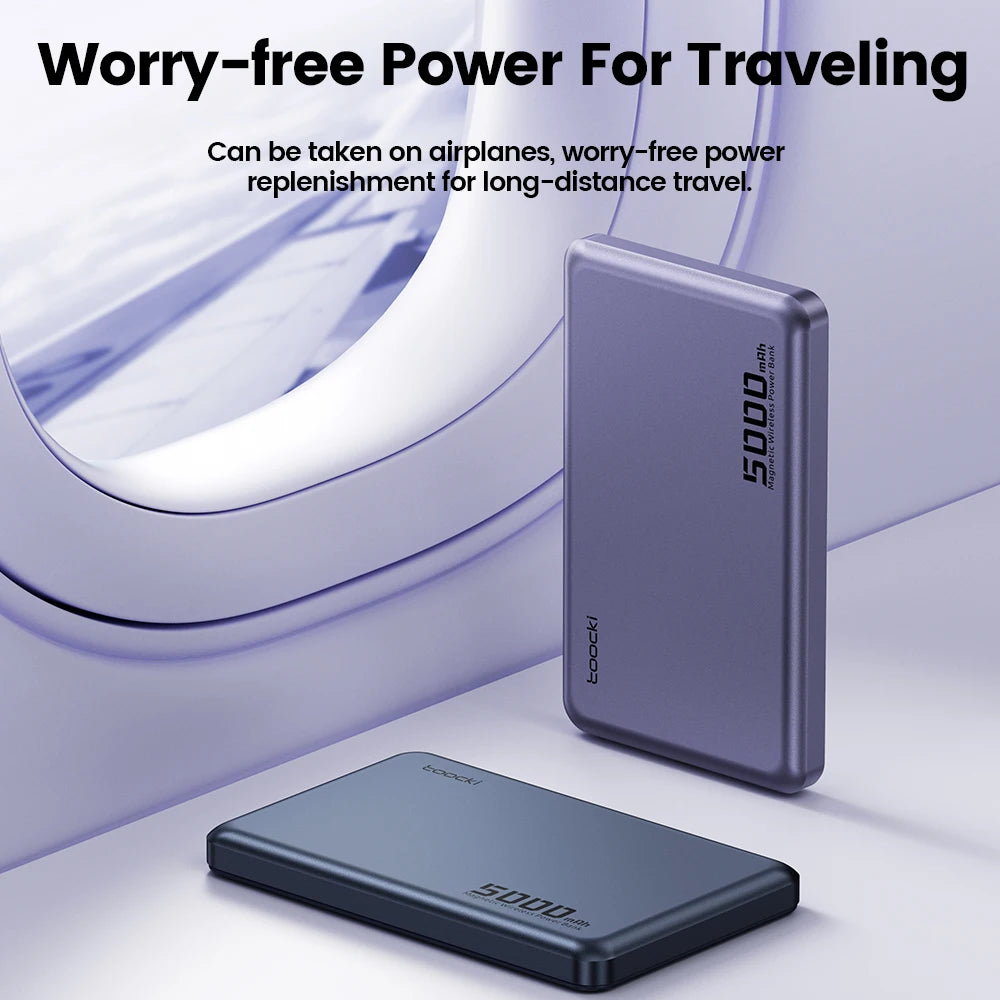Magenetic Powerbank 5000Mah 15W Wireless Charging for Magsafe PD 20W Extenal Battery for Iphone 17 16 15 14 13 Pro Max