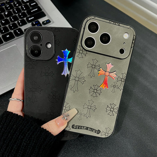 Gradient Leather Shockproof Phone Case