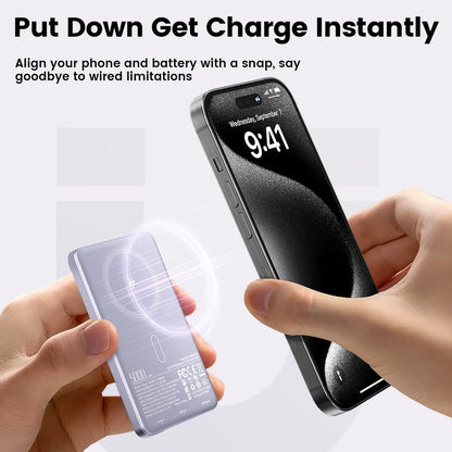 Magenetic Powerbank 5000Mah 15W Wireless Charging for Magsafe PD 20W Extenal Battery for Iphone 17 16 15 14 13 Pro Max